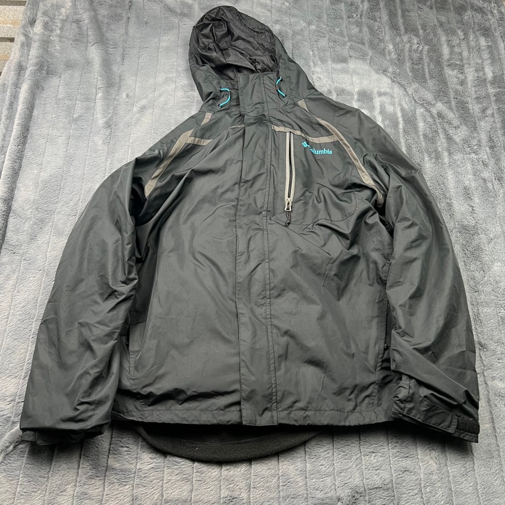 Columbia Mens Omni-Shield Interchange 3-in-1 Jacket Black WM7117 Large